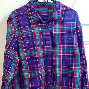 Lauren Ralph Lauren (LRL) 3X Button Down Plaid